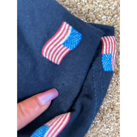 Isaac Morris Shirt Men's Blue Stars Stripes USA Flag All Over Print USA SZ MD - Picture 8 of 11